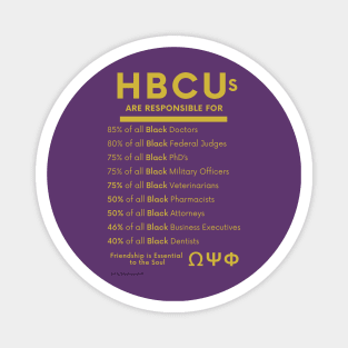 HBCUs are responsible for… DIVINE NINE (OMEGA PSI PHI) Magnet